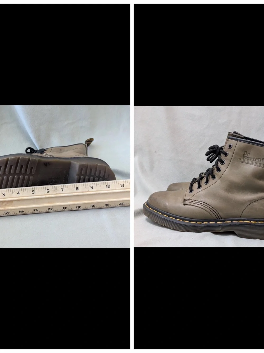 Dr Martens 1460 Vintage MIE Olive Green Leather Boots Made in England Men’s US 7